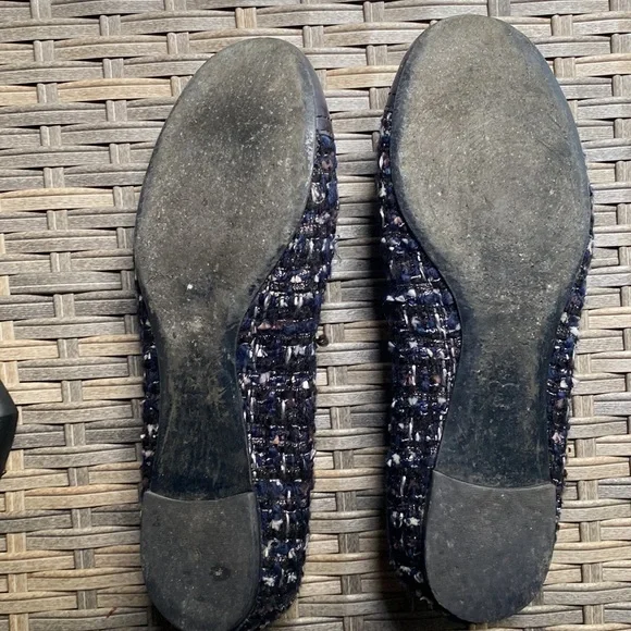 Tory Burch Navy Blue  Serena Tweed Ballet Flats 8 - Picture 2 of 6